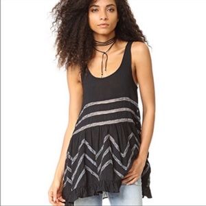 Intimately Free People Swing Dress Lace Polka Dot XS